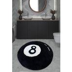 Billar 90X90 Cm Çap Banyo Halısı Akrilikyıkanabilir Kaymaz Taban Paspas Klozet Takımı