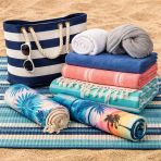 Bilmar Mikrofiber Yazlık Plaj Seti Hasır + Çanta + Havlular 6 Parça