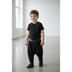 bilqasmi Erkek Çocuk Yöresel Elbise Yelekli Şalvar Takımı, Geleneksel Folklor Kıyafeti - Siyah - 4 - 5 Yaş