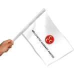 Bilsan Bayrak Sopalı Mhp Parti Bayrağı (100 Adet) Raşel Kumaş 20X30 cm