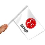 Bilsan Bayrak Sopalı Mhp Parti Bayrağı (20 Adet) Raşel Kumaş 30X45 cm