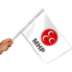 Bilsan Bayrak Sopalı Mhp Parti Bayrağı (50 Adet) Raşel Kumaş 30X45 cm
