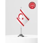 Bilsan Kktc Tekli Masa Bayrağı Set - Saten Kumaş