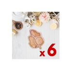 BİLWOOD Ahşap Yaprak Dekoratif Fincan Ve Bardak Altlığı 6 Adet