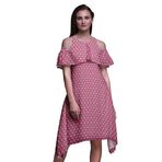 Bimba Vardiya Şık Stil Soğuk Omuz Pinguin Gri Kadın Elbise