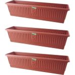 Bimbambom Bahçe Balkon Saksı (13 Lt) 70 Cm, 3 Adet Uzun Balkon Saksı, Hak Saksı - Renkli