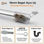 BİMEX SEÇENEKLİ ÜRÜN Kanal Açma Spiral Ucu Honi 16_ mm – Profesyonel Kılavuz Yay – Gider ve Kanalizasyon Açma. - BAGET