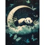 Bimkole DIY 5D Diamond Painting Aksesuarı Panda, Boyama Kiti Tam Yuvarlak Matkap Sayılarla Boyama Boyama Boyama Nakış Kanaviçe Elmas Dekorasyon 30x40 cm gn1415