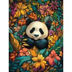 Bimkole DIY 5D Diamond Painting Aksesuarı Panda, Boyama Kiti Tam Yuvarlak Matkap Sayılarla Boyama Boyama Boyama Nakış Kanaviçe Elmas Dekorasyon 30x40 cm gn1430