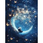 Bimkole DIY 5D Diamond Painting Aksesuarı Panda, Boyama Kiti Tam Yuvarlak Matkap Sayılarla Boyama Boyama Boyama Nakış Kanaviçe Elmas Dekorasyon 30x40 cm gn1498