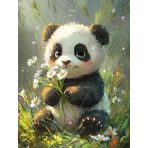 Bimkole DIY 5D Diamond Painting Aksesuarı Panda, Boyama Kiti Tam Yuvarlak Matkap Sayılarla Boyama Boyama Boyama Nakış Kanaviçe Elmas Dekorasyon 30x40 cm gn1548
