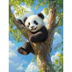 Bimkole DIY 5D Diamond Painting Aksesuarı Panda, Boyama Kiti Tam Yuvarlak Matkap Sayılarla Boyama Boyama Boyama Nakış Kanaviçe Elmas Dekorasyon 30x40 cm gn1559