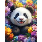 Bimkole DIY 5D Diamond Painting Aksesuarı Panda, Boyama Kiti Tam Yuvarlak Matkap Sayılarla Boyama Boyama Boyama Nakış Kanaviçe Elmas Dekorasyon 30x40 cm gn1569