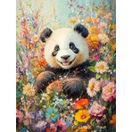 Bimkole DIY 5D Diamond Painting Aksesuarı Panda, Boyama Kiti Tam Yuvarlak Matkap Sayılarla Boyama Boyama Boyama Nakış Kanaviçe Elmas Dekorasyon 30x40 cm gn1572