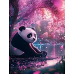 Bimkole DIY 5D Diamond Painting Aksesuarı Panda, Boyama Kiti Tam Yuvarlak Matkap Sayılarla Boyama Boyama Boyama Nakış Kanaviçe Elmas Dekorasyon 30x40 cm gn1589