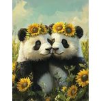 Bimkole DIY 5D Diamond Painting Aksesuarı Panda, Boyama Kiti Tam Yuvarlak Matkap Sayılarla Boyama Boyama Boyama Nakış Kanaviçe Elmas Dekorasyon 30x40 cm gn1627