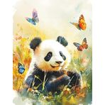 Bimkole DIY 5D Diamond Painting Aksesuarı Panda, Boyama Kiti Tam Yuvarlak Matkap Sayılarla Boyama Boyama Boyama Nakış Kanaviçe Elmas Dekorasyon 30x40 cm gn1646