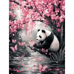 Bimkole DIY 5D Diamond Painting Aksesuarı Panda, Boyama Kiti Tam Yuvarlak Matkap Sayılarla Boyama Boyama Boyama Nakış Kanaviçe Elmas Dekorasyon 30x40 cm gn1661