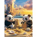 Bimkole DIY 5D Diamond Painting Aksesuarı Panda, Boyama Kiti Tam Yuvarlak Matkap Sayılarla Boyama Boyama Boyama Nakış Kanaviçe Elmas Dekorasyon 30x40 cm gn1742