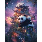 Bimkole DIY 5D Diamond Painting Aksesuarı Panda, Boyama Kiti Tam Yuvarlak Matkap Sayılarla Boyama Boyama Boyama Nakış Kanaviçe Elmas Dekorasyon 30x40 cm gn1752