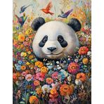 Bimkole DIY 5D Diamond Painting Aksesuarı Panda, Boyama Kiti Tam Yuvarlak Matkap Sayılarla Boyama Boyama Boyama Nakış Kanaviçe Elmas Dekorasyon 30x40 cm gn1832