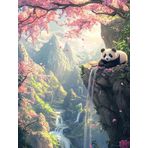 Bimkole DIY 5D Diamond Painting Aksesuarı Panda, Boyama Kiti Tam Yuvarlak Matkap Sayılarla Boyama Boyama Boyama Nakış Kanaviçe Elmas Dekorasyon 30x40 cm gn1847