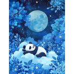 Bimkole DIY 5D Diamond Painting Aksesuarı Panda, Boyama Kiti Tam Yuvarlak Matkap Sayılarla Boyama Boyama Boyama Nakış Kanaviçe Elmas Dekorasyon 30x40 cm gn1909