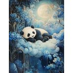 Bimkole DIY 5D Diamond Painting Aksesuarı Panda, Boyama Kiti Tam Yuvarlak Matkap Sayılarla Boyama Boyama Boyama Nakış Kanaviçe Elmas Dekorasyon 30x40 cm gn1922