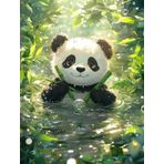 Bimkole DIY 5D Diamond Painting Aksesuarı Panda, Boyama Kiti Tam Yuvarlak Matkap Sayılarla Boyama Boyama Boyama Nakış Kanaviçe Elmas Dekorasyon 30x40 cm gn1960