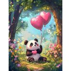 Bimkole DIY 5D Diamond Painting Aksesuarı Panda, Boyama Kiti Tam Yuvarlak Matkap Sayılarla Boyama Boyama Boyama Nakış Kanaviçe Elmas Dekorasyon 30x40 cm gn2079