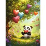 Bimkole DIY 5D Diamond Painting Aksesuarı Panda, Boyama Kiti Tam Yuvarlak Matkap Sayılarla Boyama Boyama Boyama Nakış Kanaviçe Elmas Dekorasyon 30x40 cm gn2090