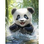 Bimkole DIY 5D Diamond Painting Aksesuarı Panda, Boyama Kiti Tam Yuvarlak Matkap Sayılarla Boyama Boyama Boyama Nakış Kanaviçe Elmas Dekorasyon 30x40 cm gn2118