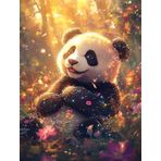 Bimkole DIY 5D Diamond Painting Aksesuarı Panda, Boyama Kiti Tam Yuvarlak Matkap Sayılarla Boyama Boyama Boyama Nakış Kanaviçe Elmas Dekorasyon 30x40 cm gn2132