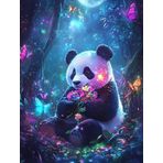 Bimkole DIY 5D Diamond Painting Aksesuarı Panda, Boyama Kiti Tam Yuvarlak Matkap Sayılarla Boyama Boyama Boyama Nakış Kanaviçe Elmas Dekorasyon 30x40 cm gn2240