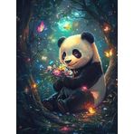 Bimkole DIY 5D Diamond Painting Aksesuarı Panda, Boyama Kiti Tam Yuvarlak Matkap Sayılarla Boyama Boyama Boyama Nakış Kanaviçe Elmas Dekorasyon 30x40 cm gn2241