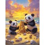 Bimkole DIY 5D Diamond Painting Aksesuarı Panda, Boyama Kiti Tam Yuvarlak Matkap Sayılarla Boyama Boyama Boyama Nakış Kanaviçe Elmas Dekorasyon 40X50 cm gn1410