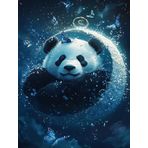Bimkole DIY 5D Diamond Painting Aksesuarı Panda, Boyama Kiti Tam Yuvarlak Matkap Sayılarla Boyama Boyama Boyama Nakış Kanaviçe Elmas Dekorasyon 40X50 cm gn1413