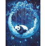 Bimkole DIY 5D Diamond Painting Aksesuarı Panda, Boyama Kiti Tam Yuvarlak Matkap Sayılarla Boyama Boyama Boyama Nakış Kanaviçe Elmas Dekorasyon 40X50 cm gn1420