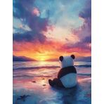 Bimkole DIY 5D Diamond Painting Aksesuarı Panda, Boyama Kiti Tam Yuvarlak Matkap Sayılarla Boyama Boyama Boyama Nakış Kanaviçe Elmas Dekorasyon 40X50 cm gn1450