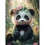 Bimkole DIY 5D Diamond Painting Aksesuarı Panda, Boyama Kiti Tam Yuvarlak Matkap Sayılarla Boyama Boyama Boyama Nakış Kanaviçe Elmas Dekorasyon 40X50 cm gn1469