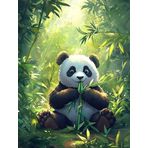 Bimkole DIY 5D Diamond Painting Aksesuarı Panda, Boyama Kiti Tam Yuvarlak Matkap Sayılarla Boyama Boyama Boyama Nakış Kanaviçe Elmas Dekorasyon 40X50 cm gn1488