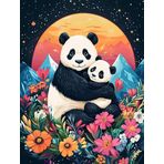 Bimkole DIY 5D Diamond Painting Aksesuarı Panda, Boyama Kiti Tam Yuvarlak Matkap Sayılarla Boyama Boyama Boyama Nakış Kanaviçe Elmas Dekorasyon 40X50 cm gn1511