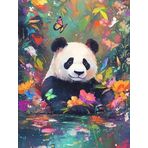 Bimkole DIY 5D Diamond Painting Aksesuarı Panda, Boyama Kiti Tam Yuvarlak Matkap Sayılarla Boyama Boyama Boyama Nakış Kanaviçe Elmas Dekorasyon 40X50 cm gn1532