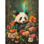Bimkole DIY 5D Diamond Painting Aksesuarı Panda, Boyama Kiti Tam Yuvarlak Matkap Sayılarla Boyama Boyama Boyama Nakış Kanaviçe Elmas Dekorasyon 40X50 cm gn1535