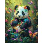 Bimkole DIY 5D Diamond Painting Aksesuarı Panda, Boyama Kiti Tam Yuvarlak Matkap Sayılarla Boyama Boyama Boyama Nakış Kanaviçe Elmas Dekorasyon 40X50 cm gn1537