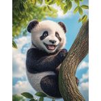 Bimkole DIY 5D Diamond Painting Aksesuarı Panda, Boyama Kiti Tam Yuvarlak Matkap Sayılarla Boyama Boyama Boyama Nakış Kanaviçe Elmas Dekorasyon 40X50 cm gn1558