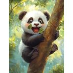 Bimkole DIY 5D Diamond Painting Aksesuarı Panda, Boyama Kiti Tam Yuvarlak Matkap Sayılarla Boyama Boyama Boyama Nakış Kanaviçe Elmas Dekorasyon 40X50 cm gn1561
