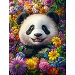 Bimkole DIY 5D Diamond Painting Aksesuarı Panda, Boyama Kiti Tam Yuvarlak Matkap Sayılarla Boyama Boyama Boyama Nakış Kanaviçe Elmas Dekorasyon 40X50 cm gn1570