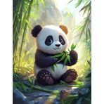 Bimkole DIY 5D Diamond Painting Aksesuarı Panda, Boyama Kiti Tam Yuvarlak Matkap Sayılarla Boyama Boyama Boyama Nakış Kanaviçe Elmas Dekorasyon 40X50 cm gn1588