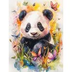 Bimkole DIY 5D Diamond Painting Aksesuarı Panda, Boyama Kiti Tam Yuvarlak Matkap Sayılarla Boyama Boyama Boyama Nakış Kanaviçe Elmas Dekorasyon 40X50 cm gn1648
